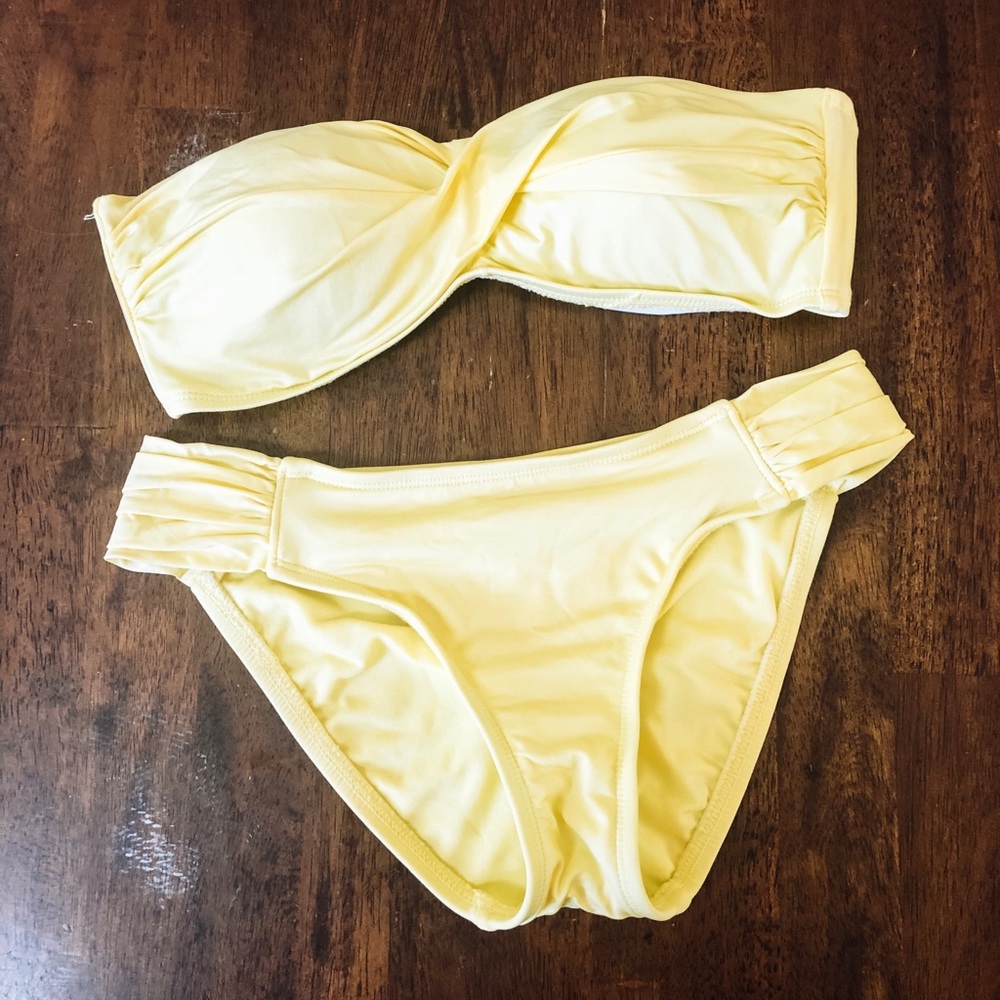 Target / Mossimo Yellow Bandeau Bikini Set 💛